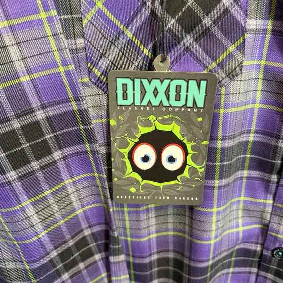 Dixxon Flannel Company The Glowy Hole Long Sleeve Purple Flannel Men's Large NWT - Picture 4 of 9